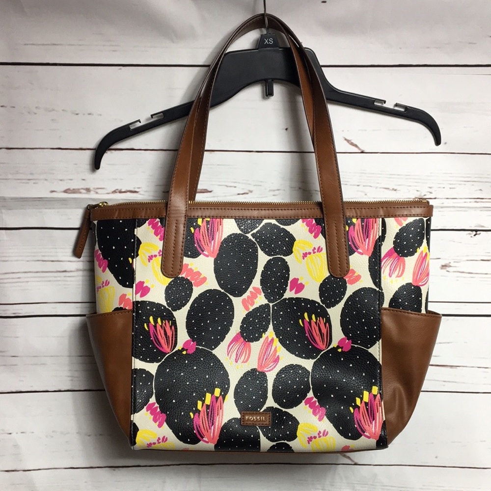 Fossil Mimi Shopper Cactus Pattern